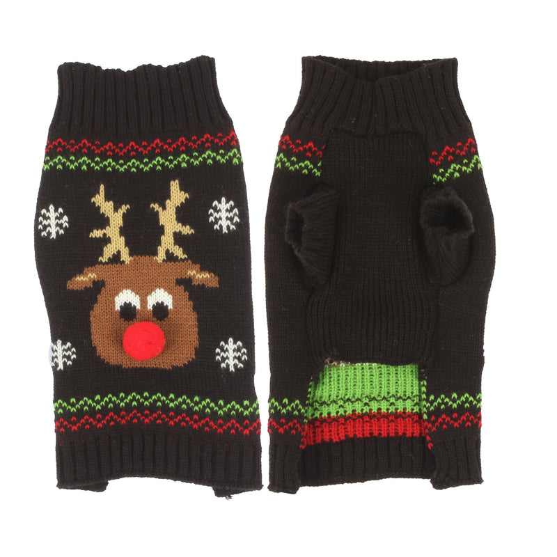 [Australia] - HAPEE Dog Sweaters for Christmas Santa Pet Cat Clothes,Dog Accessories, Dog Apparel X-Small A2-Red Nose 