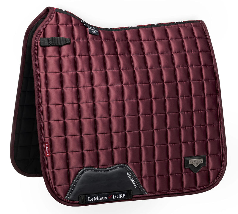 LeMieux Loire Classic Satin Dressage Saddle Pad - Square - Bamboo Lining with Friction Free Binding and Girth Protection - Large L Hunter Green - PawsPlanet Australia