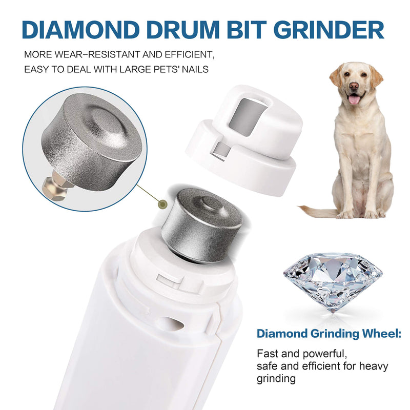 [Australia] - URXTRAL Dog Nail Grinder 3-Speed Pet Nail Trimmer Electric Pet Nail Groomer Painless Paws Grinder Rechargeable Claw Ginder Grooming & Grinding Dog Nail Grinder for Large Medium Small Dogs & Cats 