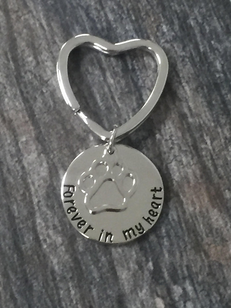 [Australia] - Infinity Collection Pet Memorial Jewelry, Forever in My Heart Paw Charm Keychain - Paw Print Jewelry- Dog, Cat Lovers Keychain, Gift for Pet Owners 