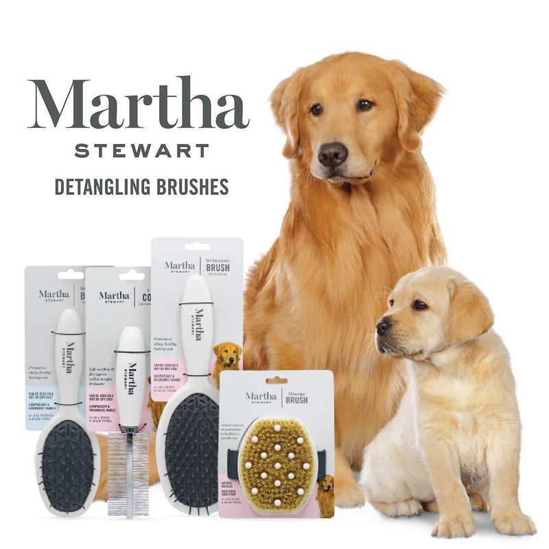 Martha Stewart Detangling Dog Brush For All Dogs | Brush For Dogs With Short or Long Hair | Dog Brushes For Grooming Multipurpose Brush for Dogs - PawsPlanet Australia