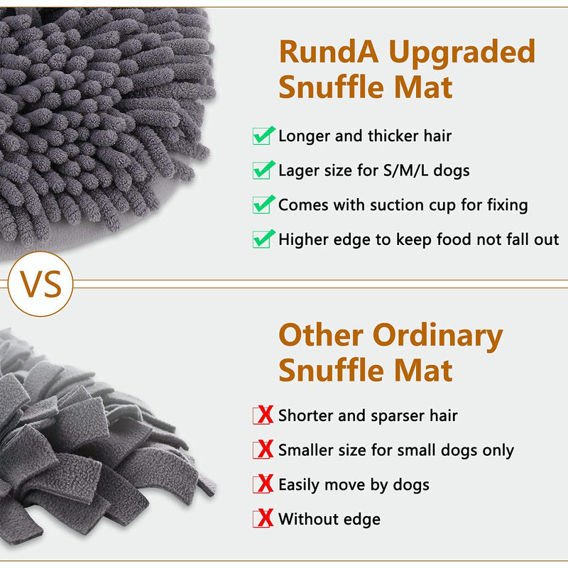 MODEHUAYING Pet Snuffle Feeding Mat (17" x 21"), Dogs Treat Dispenser, Encourages Natural Foraging Skills for Dogs, Interactive Game for Boredom, Durable and Machine Washable, With Suction Cup - PawsPlanet Australia