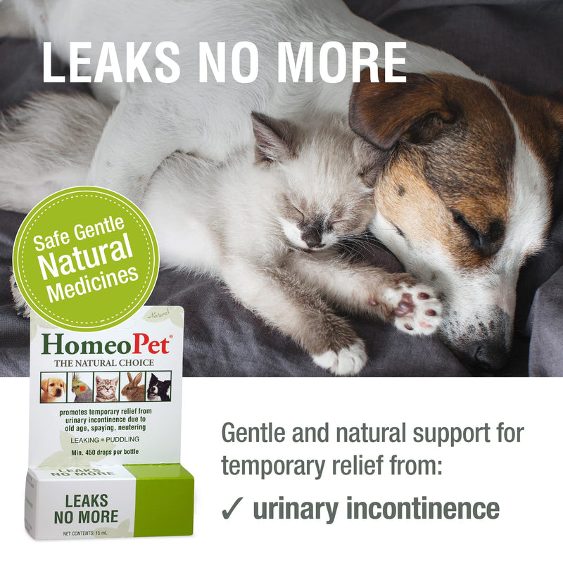 HomeoPet Leaks No More, Urinary Incontinence Relief for Pets, 15 Milliliters - PawsPlanet Australia