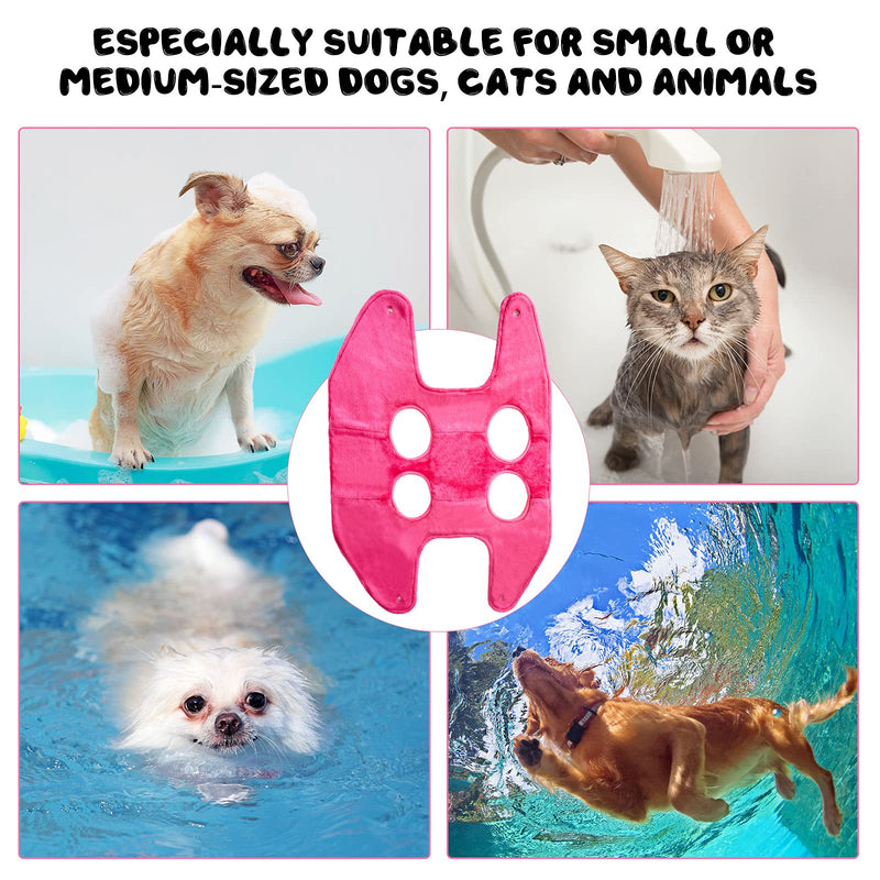Shappy Dog Hammock Helper Towel Dog Grooming Hammock Pet Restraint Bag Multifunctional Pet Cat Bath Towel Dog for Bathing Washing Grooming Trimming Nail Clipping Large Rose Red - PawsPlanet Australia