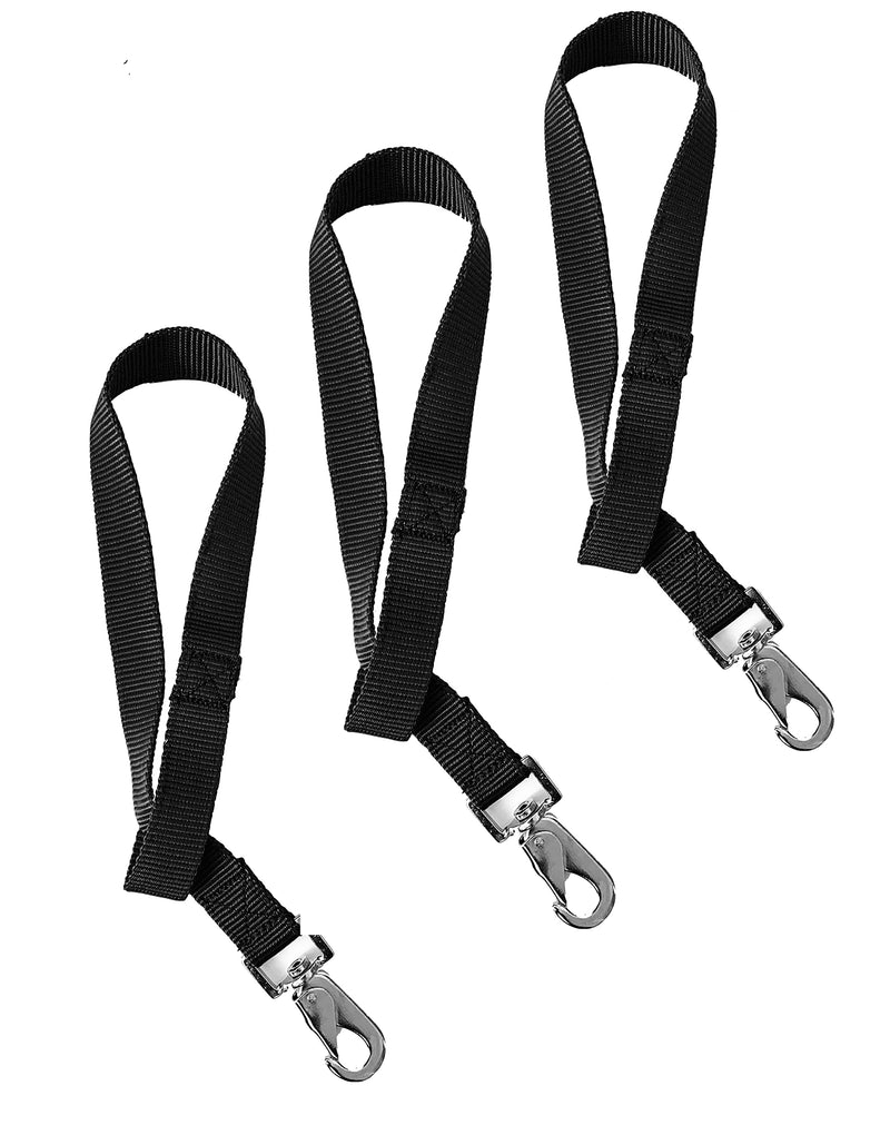 Majestic Ally Pack of 3 Horse Bucket Strap Hangers – Practical and Easy Design for Indoor or Outdoor Use -Set of 3,-1"x22" Black - PawsPlanet Australia