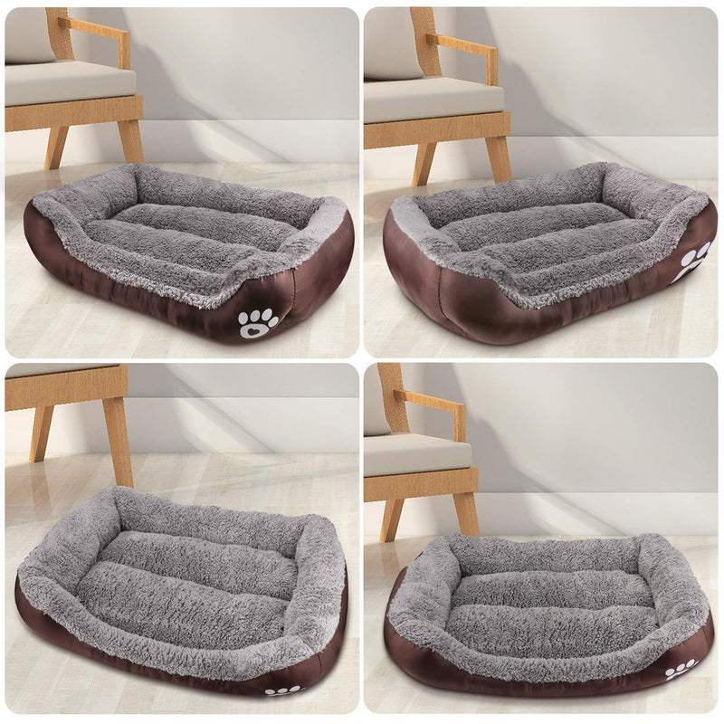 [Australia] - Pet Deluxe Dog Bed, Super Soft Pet Sofa Cats Bed, Non Slip Bottom Pet Lounger,Self Warming and Breathable Pet Bed Premium Bedding Medium: 25.98" x 19.68" Coffee 