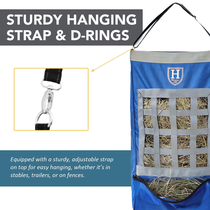 Harrison Howard Slow Feed Hay and Grain Bag-Champion Blue - PawsPlanet Australia