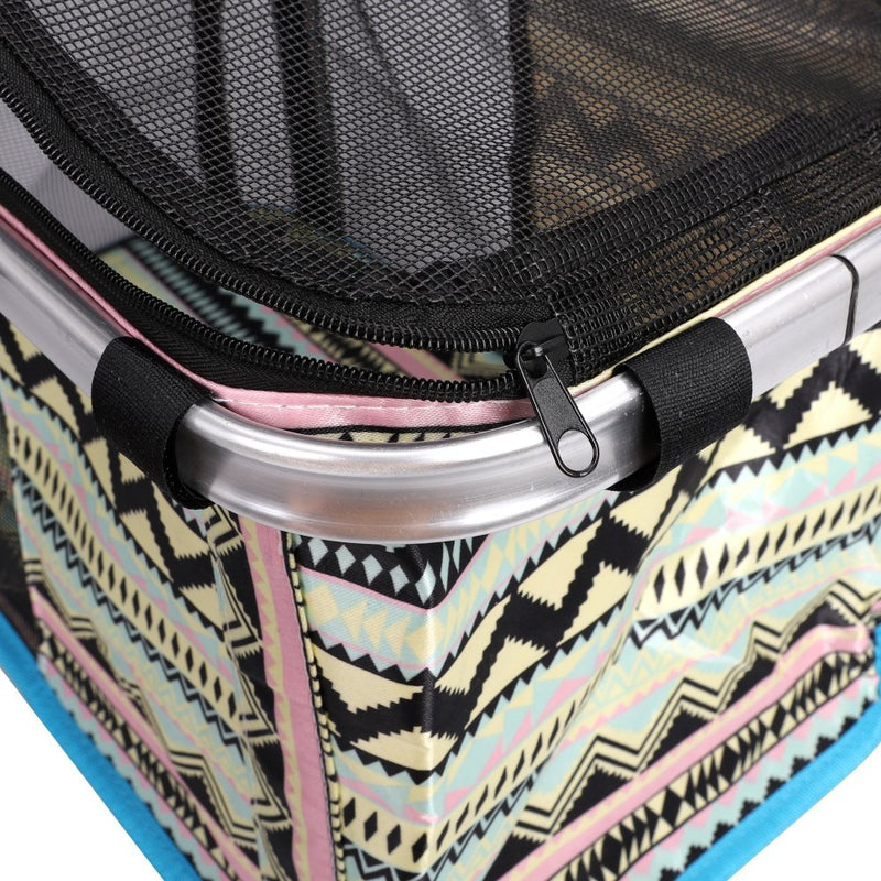 Pet Dog Cat Carrier Basket Foldable Puppy Handbag Portable Pet Travel Tote Bag Cage Kennel Box Soft Sided Bag Breathable Mesh Airline Approved for Dog Cat Puppy Kitten Chihuahua Teddy Small Animals Black - PawsPlanet Australia