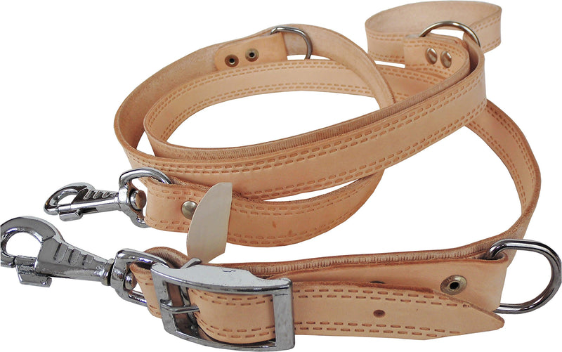 Dog Lead, 1 Leash (220 cm/25 mm, Leather + NATUR + Adjustable Poland. 3 [7 " – 24) - PawsPlanet Australia