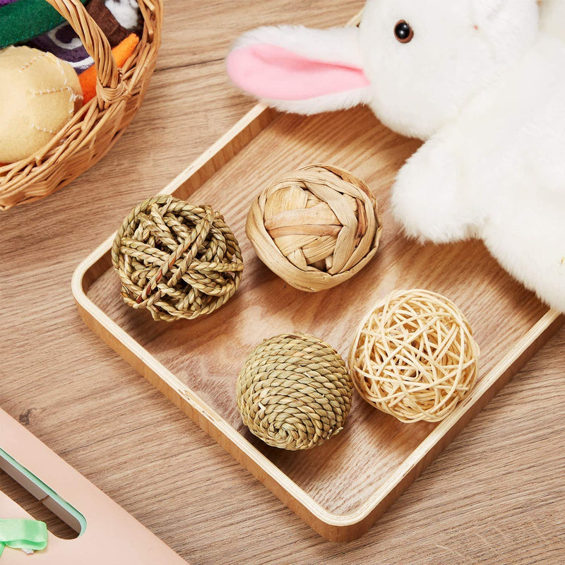 XIAO MO GU Rabbit Toys,Small Animals Play Balls Rolling Chew Toys,Boredom Breaker Teeth Gnawing Treats for Rabbits Guinea Pigs Chinchilla Bunny Degus,Pet Cage Accessories - PawsPlanet Australia