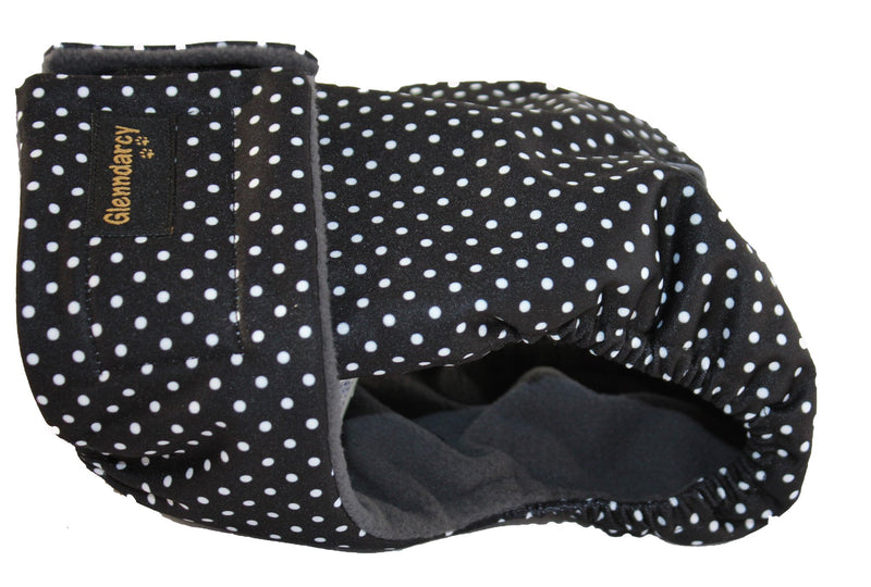 Glenndarcy Female Dog Season Diaper Nappy I Dotty Black Medium Pants only - PawsPlanet Australia