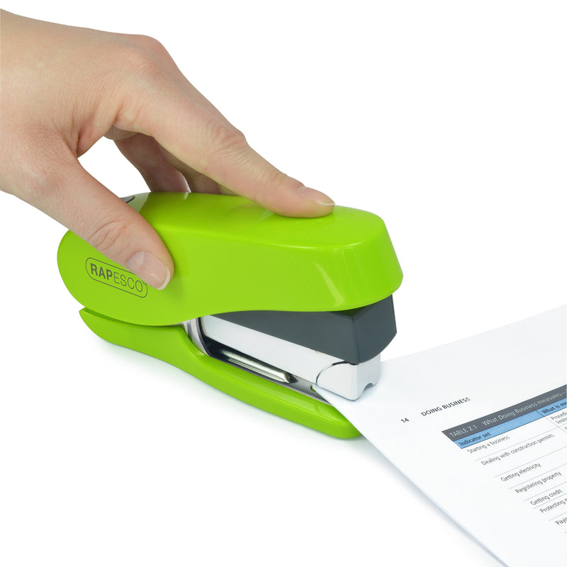 Rapesco 1470 Luna Less Effort Stapler with 2000 Staples, 50 Sheet Capacity, Green Green Luna Set - PawsPlanet Australia