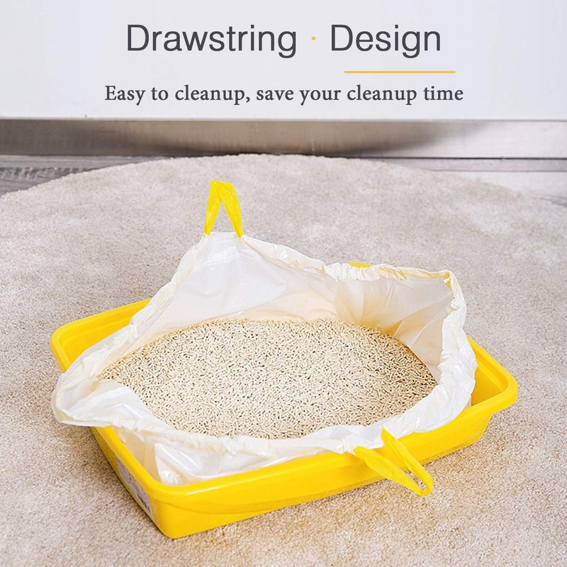 [Australia] - EAVSOW Cat Litter Box Liners Jumbo Extra Durable Large Drawstring Kitty Litter Pan Bags Cat Waste Litter Bags Pet Cat Supplies 36” X 18" 1 Pack 