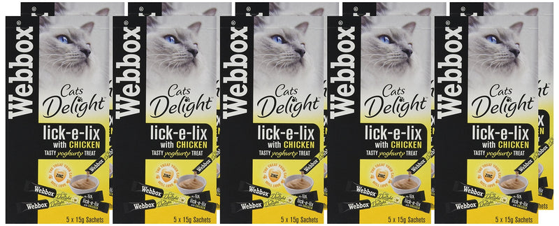 Webbox Cats Delight Lick-e-Lix Chicken, 15g, Pack of 10 - PawsPlanet Australia