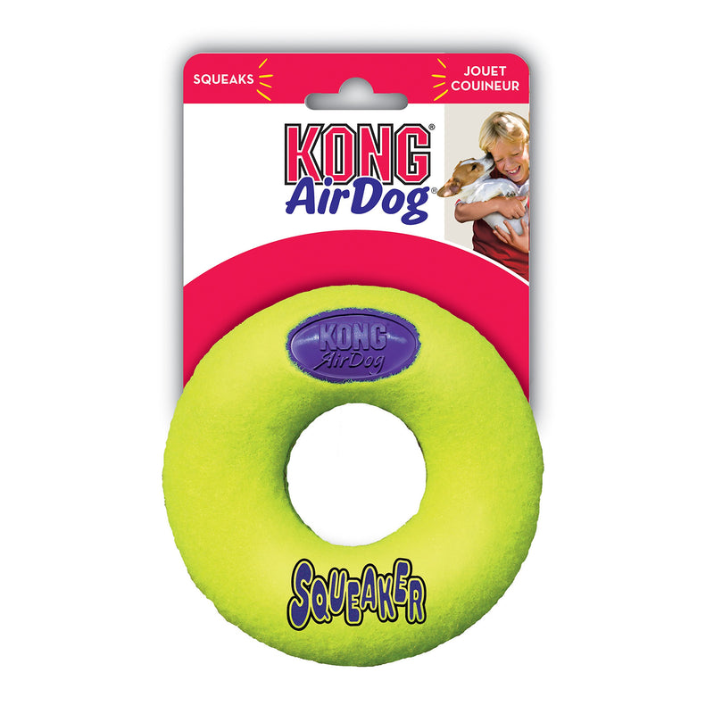 KONG Air Dog Squeaker Donut Dog Toy, Medium Airdog Donut - Medium - PawsPlanet Australia