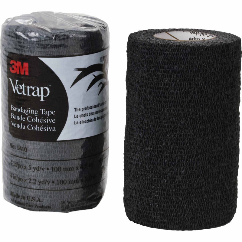 3M VetRap Bandaging Tape 4" Wide (Black, 3 Rolls) - PawsPlanet Australia