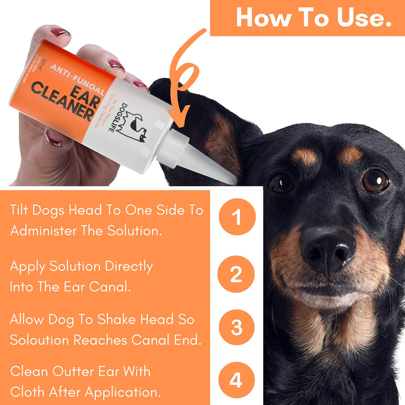 Dog Ear Cleaner | Natural Ear Cleaner For All Dogs | Ear Wash To Stop Itchy, Smelly Ears & Remove Wax | Organic Coconut Oil & Aloe Vera Formula | Ear Cleaning Solution For Dogs - PawsPlanet Australia