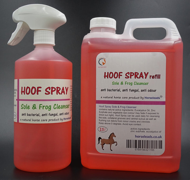 Hoof Spray Refill 2.5 Litre Sole and Frog Disinfectant Antiseptic Cleanser by Horse Leads for thrush for horses - PawsPlanet Australia