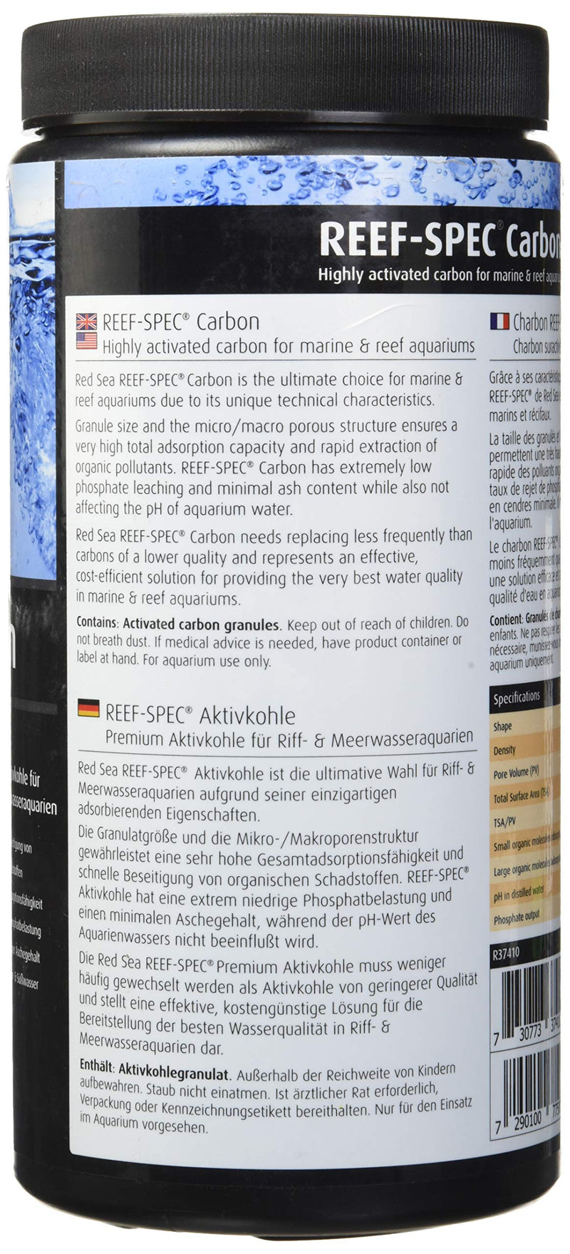 REEF Red Sea SPEC Carbon - Aquarium Filter Media 1000 ml/ 32 oz - PawsPlanet Australia