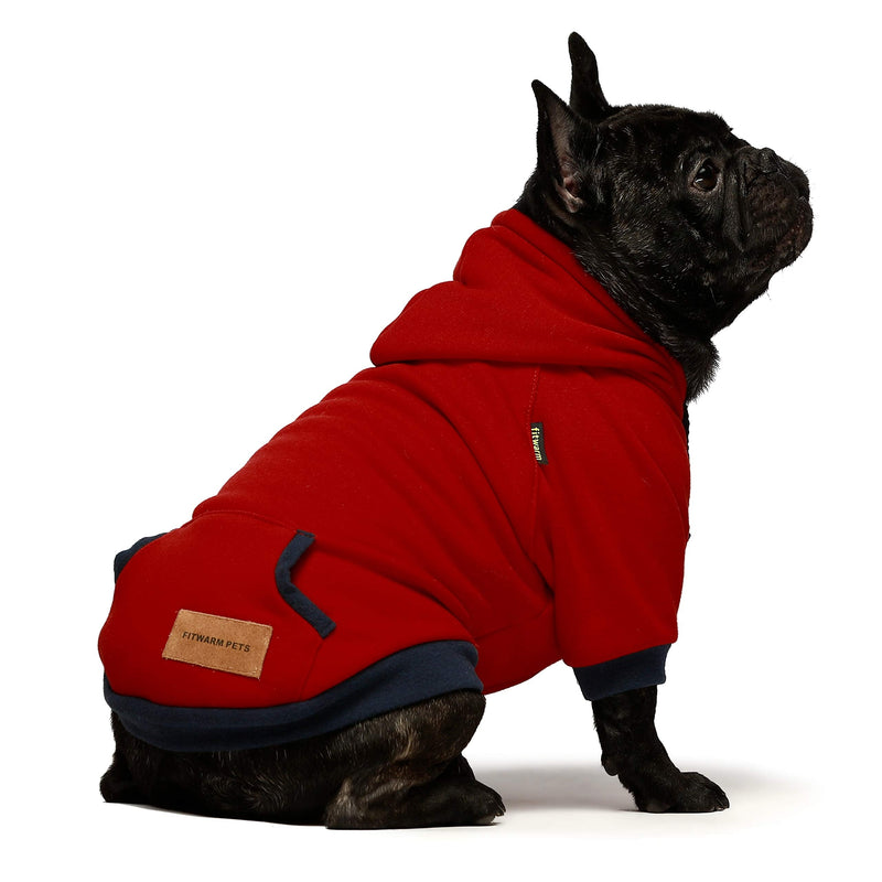 Fitwarm Casual Pet Clothes Dog Hoodies Puppy Pullover Cat Hooded Shirts Sweatshirts XS Red - PawsPlanet Australia