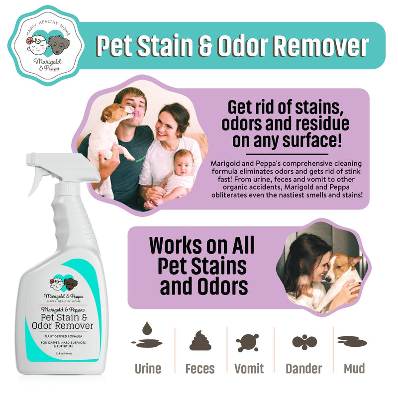 [Australia] - Marigold & Peppa | Professional Strength Stain and Odor Eliminator | Pet Urine Remover | Carpet Cleaner Deodorizer | Enzyme Powered | Safe for Pets and Kids | 