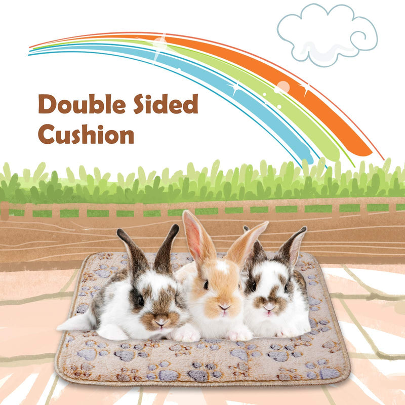 Guinea Pig Mat Bed 3 Layers, 2Pcs Guinea Pig Sleeping Pad Flannel Small Animal Mat Winter Summer for Baby Bunny,Hamster,Squirrel,Chinchilla,Hedgehog (13x16inch) - PawsPlanet Australia