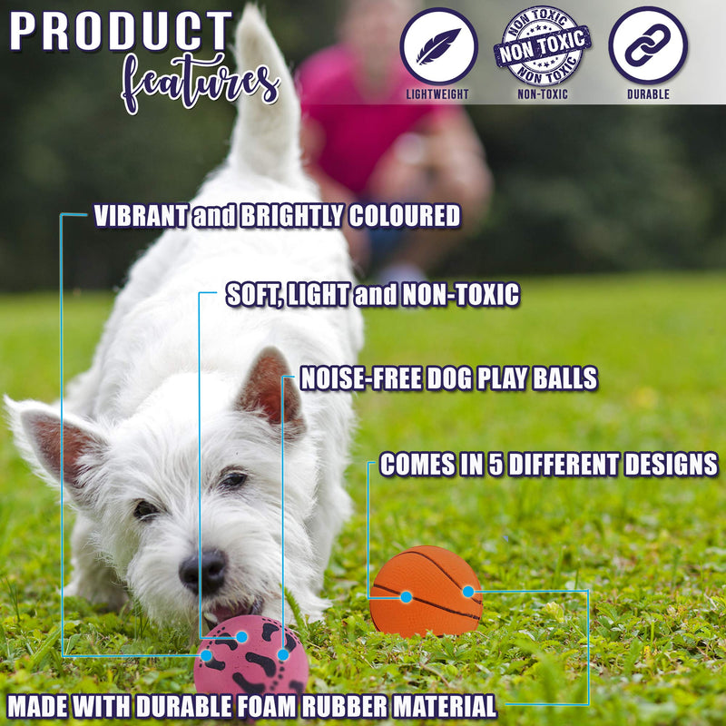 Pet Mania - 15 Mixed Premium Rubber Dog Toy Balls for Fetch & Training - PawsPlanet Australia