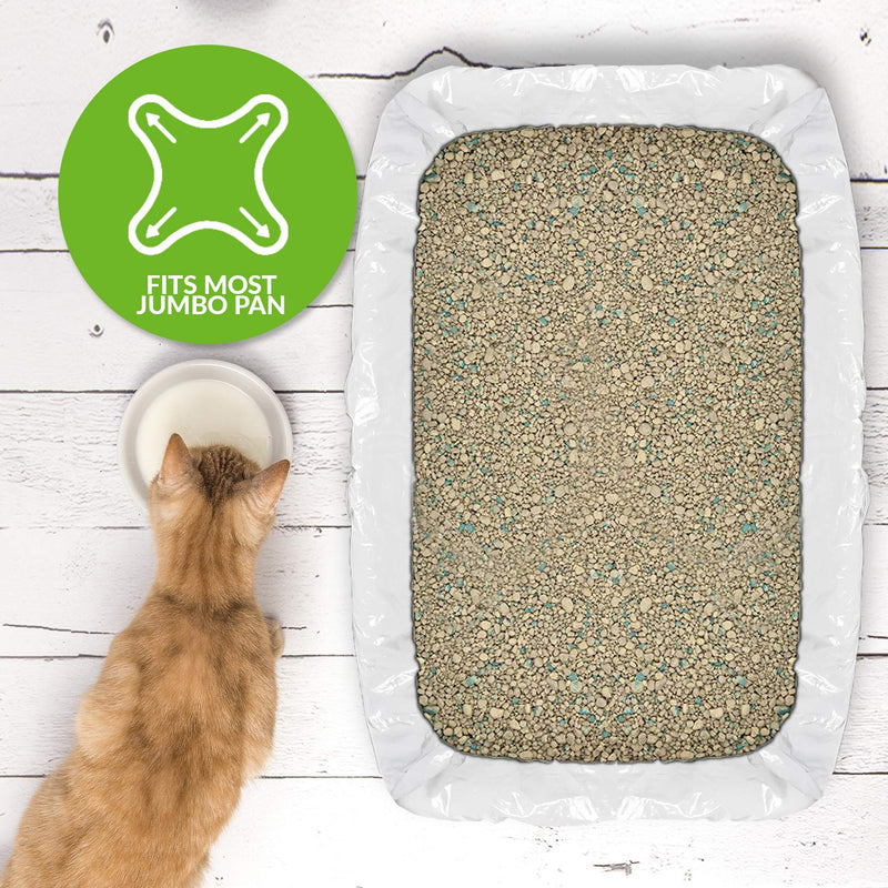 Alfapet Kitty Cat Pan Litter Box Disposable, Elastic Liners-5-Pack-For Extra-Giant, jumbo, super-jumbo Size litter Pans- With Sta-Put Technology for Firm, Easy Fit- Quick + Clever Waste Cleaners - PawsPlanet Australia