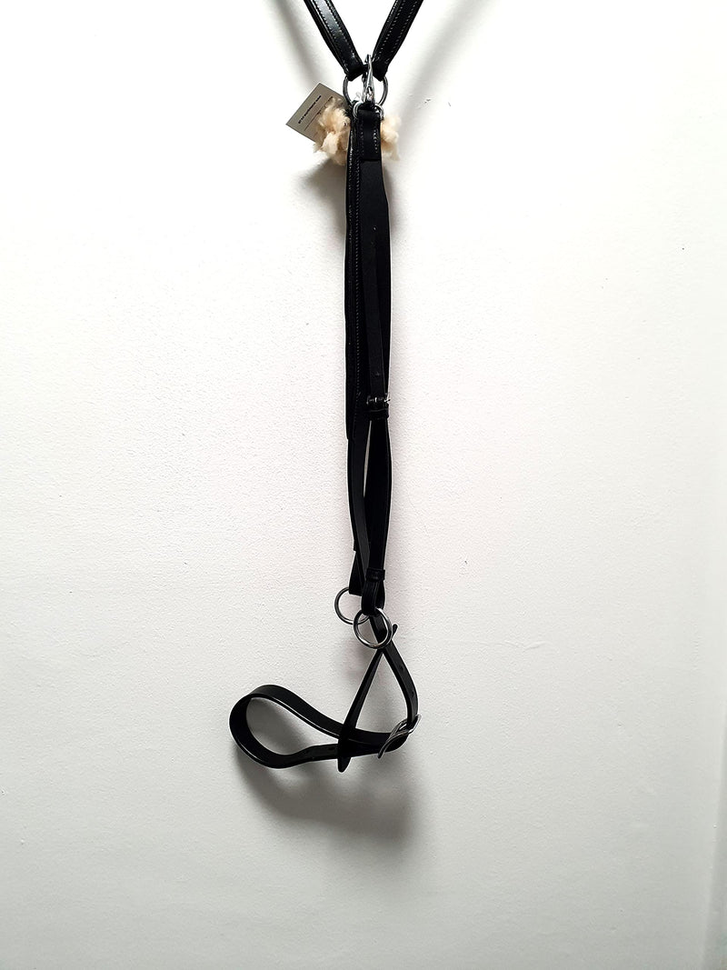 Aces Equine Five Point Leather breastplate/Martingale With Pressure Pads New Horse Riding Equestrian Black Colour Full Size - PawsPlanet Australia
