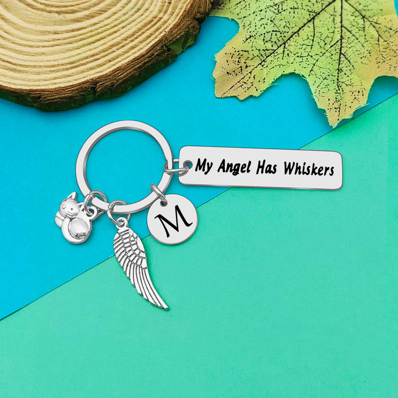 Dabihu Loss of Cat Memorial Keychain Initial Charm Jewelry Sympathy Gifts for Pet Loss in Memory of Cat Gifts for Cat Lovers Owners M - PawsPlanet Australia