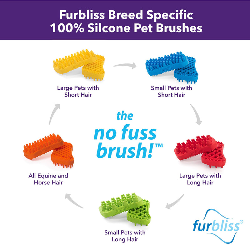 [Australia] - Furbliss Dog/Cat Brush for Grooming Small Pets, Great for The Bath, Deshedding and Massaging Your Pet Short Hair 