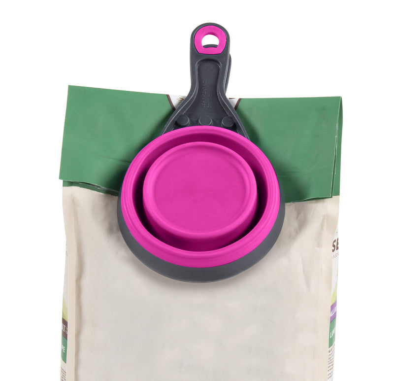 [Australia] - Dexas Popware for Pets Collapsible KlipScoop 2 Cup Capacity Fuchsia 