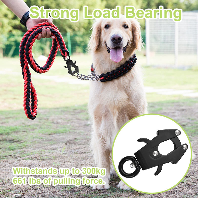 UFURMATE Frog Clip, Space Aluminum Lock, Heavy Duty Quick Release Buckle, Rust Resistant Dog Chain Buckle, Dog Leash Clasp Frog Clip, Replacement - 299kg Capacity, Black 15mm - PawsPlanet Australia