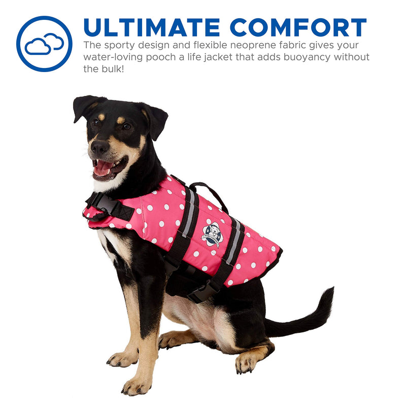 Paws Aboard Pet Life Jacket XX-Small Pink Polka Dot - PawsPlanet Australia