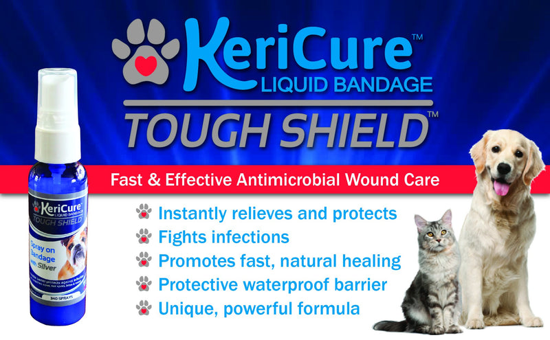 Tough Shield Silver Liquid Bandage, 2 Pack, Spray on Liquid Bandage for Pets, Dogs, Cats, Small Animals, with Soothing Vitamin E - PawsPlanet Australia