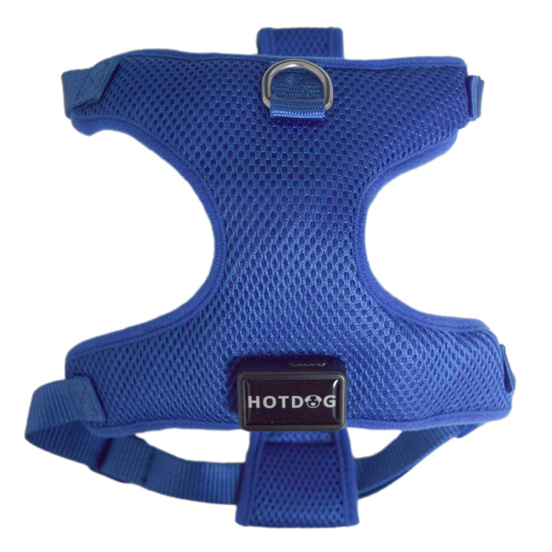 EXPERSOL HOTDOG USB Rechargeable LED Dog Harness. Soft Mesh Harness No Pull Lighted Safety Harness. Increased Visibility & Safety Over LED Dog Collar. (Large, Blue) - PawsPlanet Australia