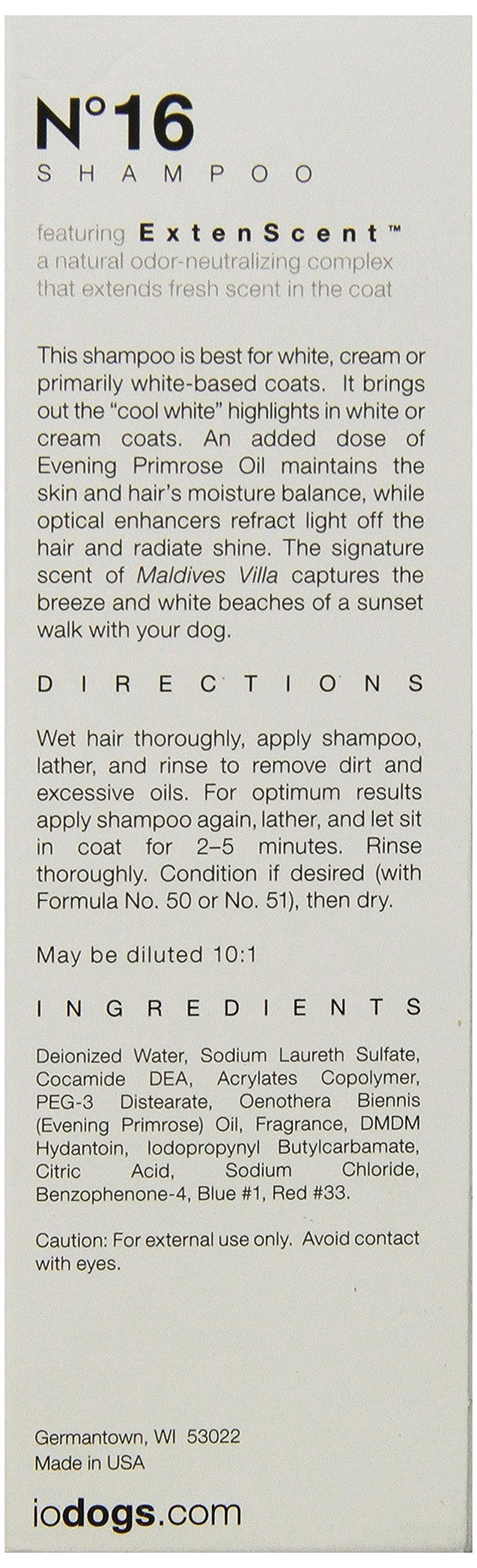 [Australia] - Isle of Dogs Coature No.16 White Coat Evening Primrose Oil Dog Shampoo 8.4 oz. 