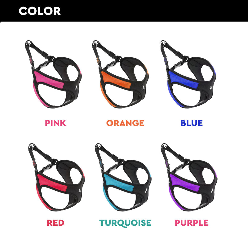 [Australia] - Gooby - Escape Free Easy Fit Harness, Small Dog Step-in Harness for Dogs That Like to Escape Their Harness Small chest (17-19") Hot Pink 