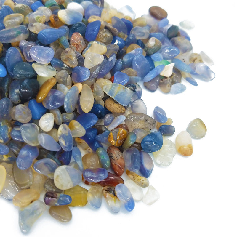 [Australia] - INNOLIFE 100g Natural Irregular Shape Gravel Mineral Crystal Energy Stones Healing Gemstone Treatment Blue Agate 
