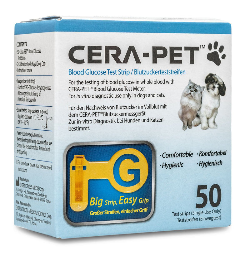 Cera-Pet blood sugar test strips 100 PCS. for dogs and cats - PawsPlanet Australia