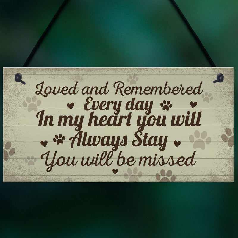 RED OCEAN Hanging Pet Memorials Cat Plaque Pet Memorials Dog Remembrance Grave Plaque Keepsake Gift - PawsPlanet Australia