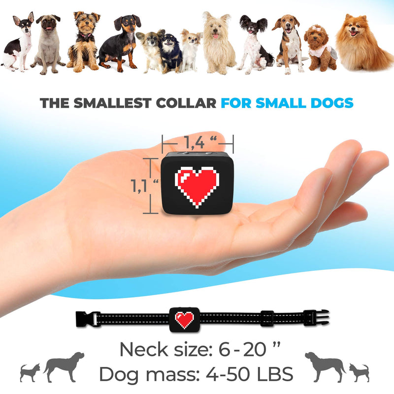 Small Dog Bark Collar Rechargeable - Anti Barking Collar for Small Dogs - Smallest Most Humane Stop Barking Collar - Dog Training No Shock Bark Collar Waterproof - Safe Pet Bark Control Device - PawsPlanet Australia