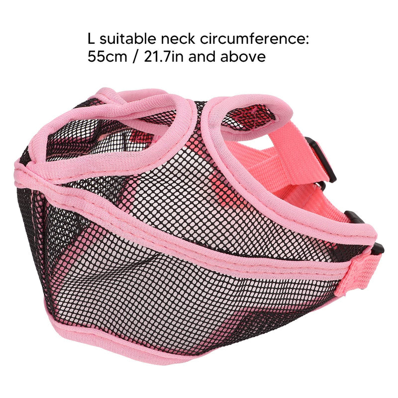 GLOGLOW Muzzle for Bulldogs, Dog Muzzle with Short Snout, Adjustable, Soft Edges, Stable Attachment, Prevents Biting, Breathable for Shar Pei (L) L Pink - PawsPlanet Australia