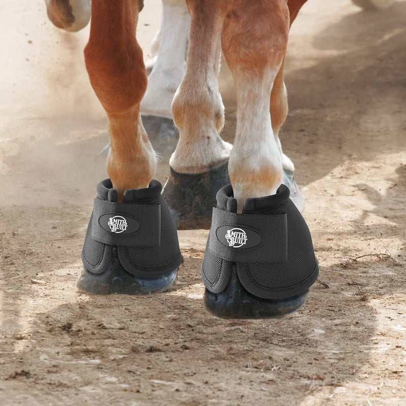 SmithBuilt Equine Hoof Overreach No Turn Ballistic Bell Boots for Horses, Black Medium - PawsPlanet Australia