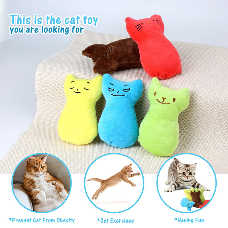 ZEROLISM 5pcs Kitten Catnip Toys Indoor Cat Nip Kicker Chew Teeth Cleaning Cat Pillow Toys - PawsPlanet Australia