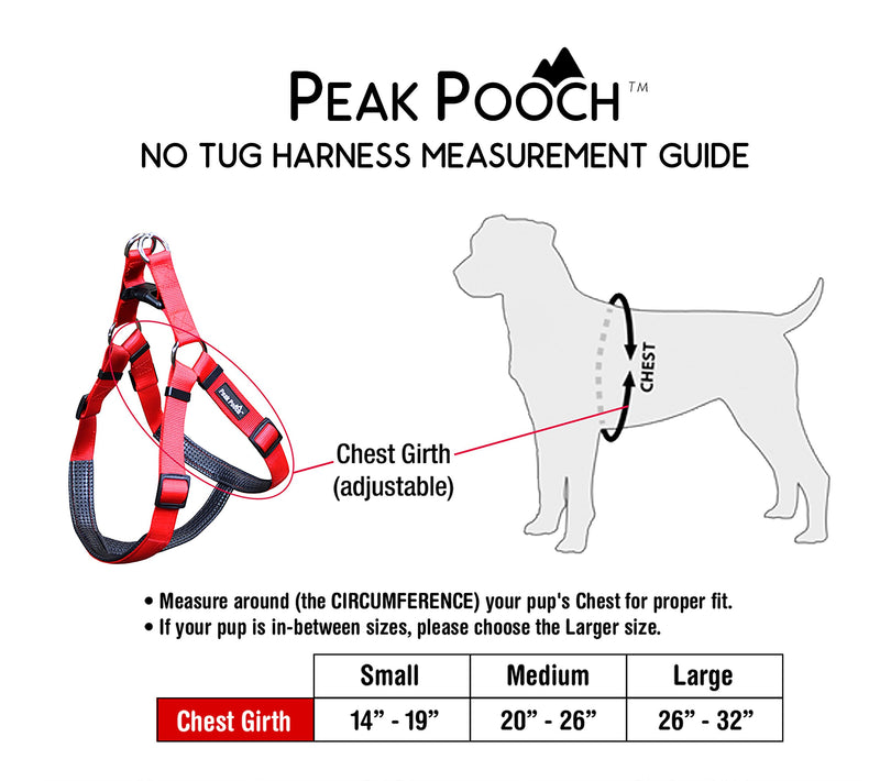 Peak Pooch No Pull Padded Comfort Nylon Dog Walking Harness Small (14" - 19" chest) Purple Small (14" - 19" chest) - PawsPlanet Australia