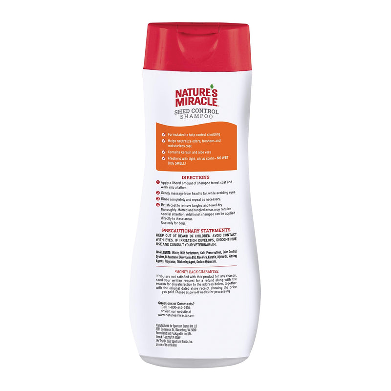 [Australia] - Nature's Miracle Shed Control Shampoo for Dogs, 16 Ounces, Citrus Scent 