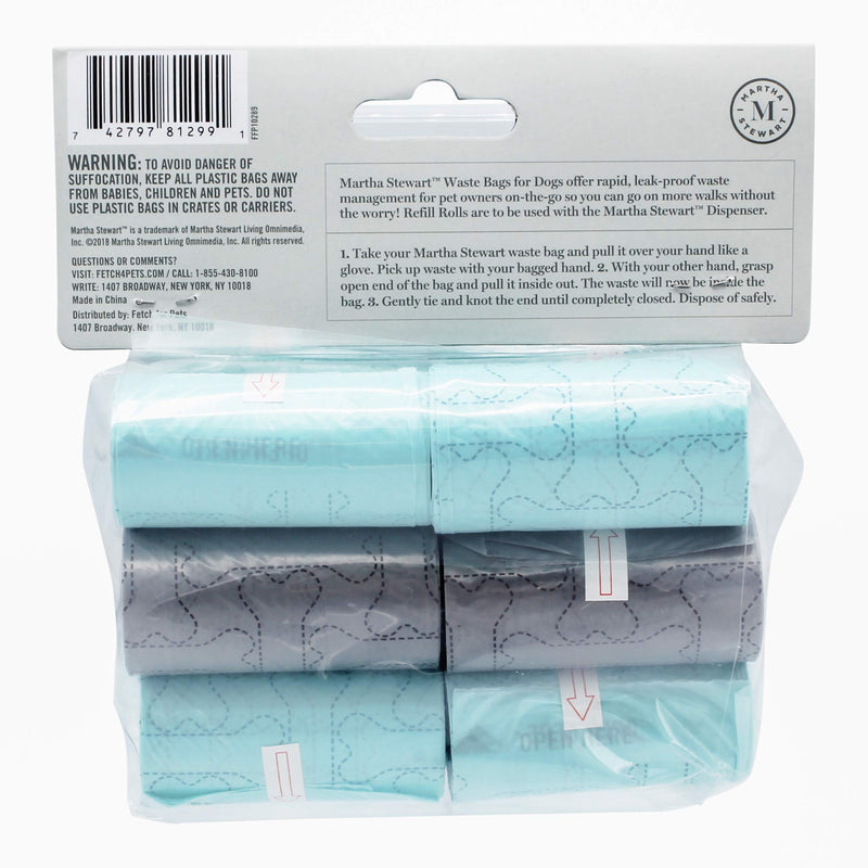 Martha Stewart for Pets Waste bags -180 Bags / 12 Rolls 180 count - PawsPlanet Australia