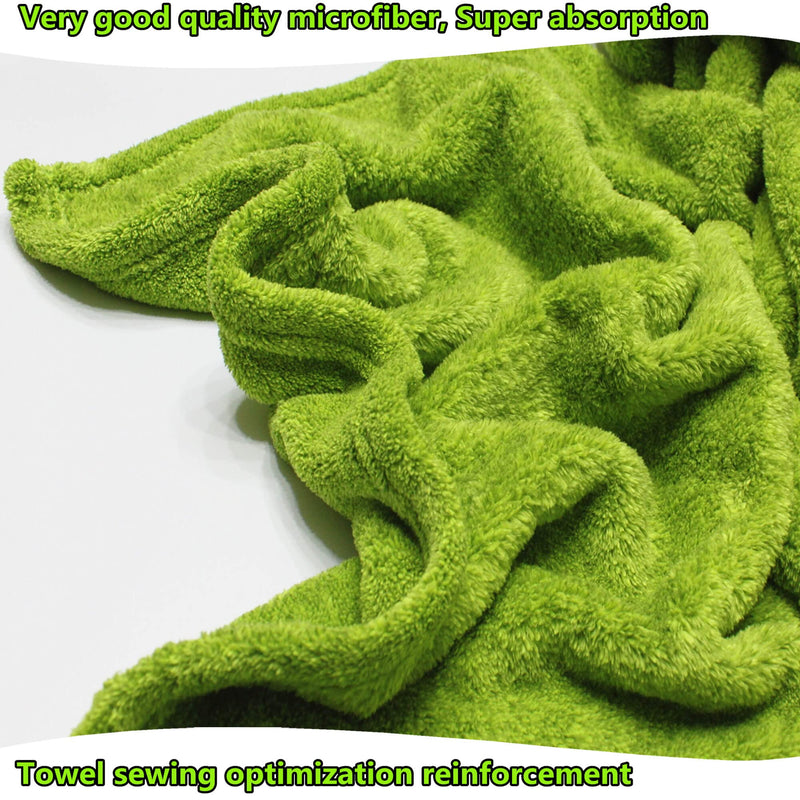 Dogvingpk Dog Towel Super Absorbent Extra Large Soft Microfiber Luxury Dog Towels for Drying Dogs Pet Bath Swimming Grooming Green - PawsPlanet Australia