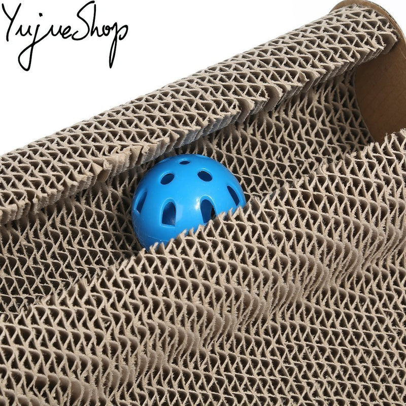 [Australia] - GUSEN Cat Scratching Post pad mat with Ball Placed in a Side Groove of The Shelf FBA 46x25x11cm/18.1x9.8x4.3in 